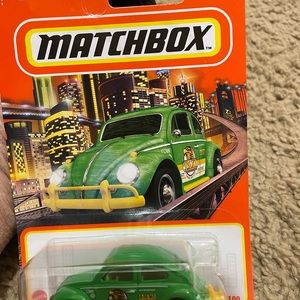 Matchbox ‘62 Volkswagen Beetle Green VW Bug Taxi